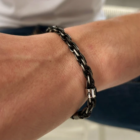 Bransoletka męska ze stali szlachetnej Black Chain 2